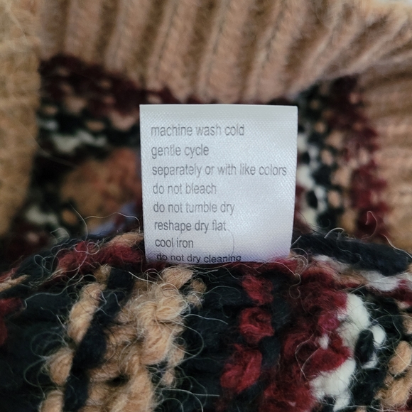 NWT Anthropologie Elsamanda Striped Chunky Knit Alpaca Wool Sweater Size S - Picture 10 of 10